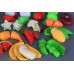 Комплект плодове и зеленчуци за рязане, пица, котлон и кухненски прибори